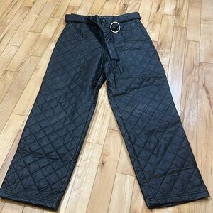 NWOT Zara Black Quilted Pants
